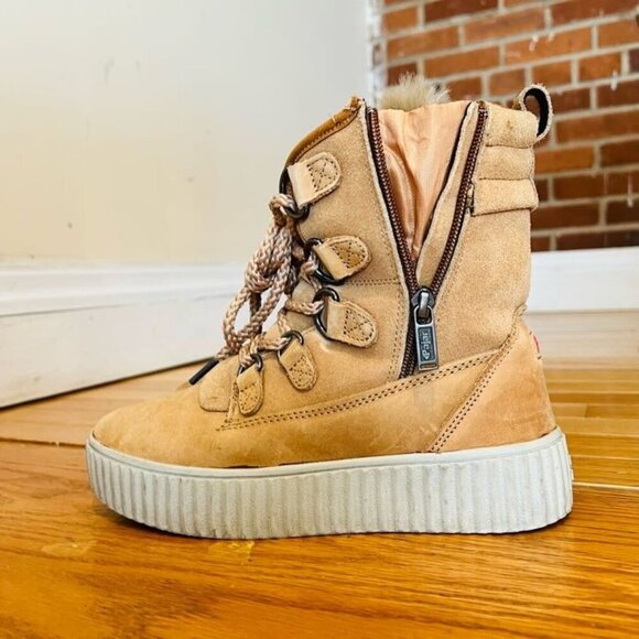 Pajar Cade Canada Shearling Insulated Tan Leather Ankle Winter Boot 6-6.5 - Picture 9 of 16